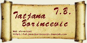 Tatjana Borinčević vizit kartica